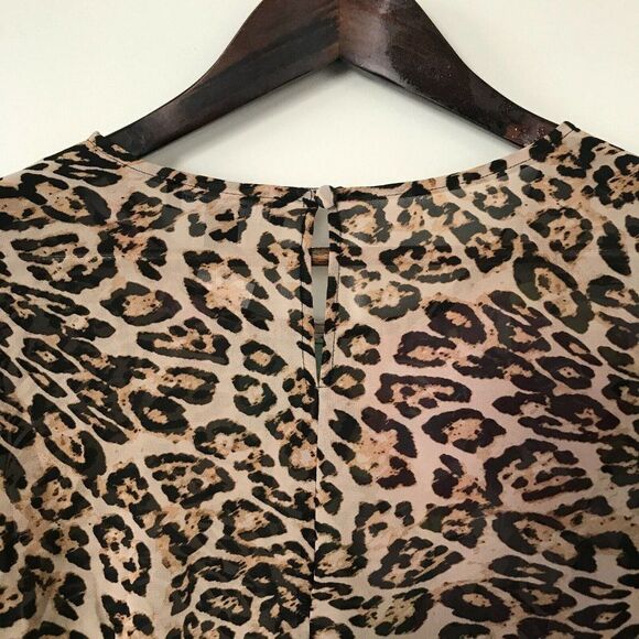 INC Leopard-Print with Floral Details Top Size S - Picture 9 of 10